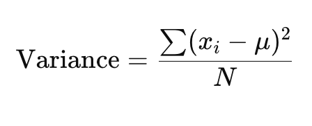 Measures of spread variance